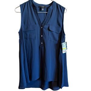 Alfani Womens Tiered Button Up Shirt NWT Size Small